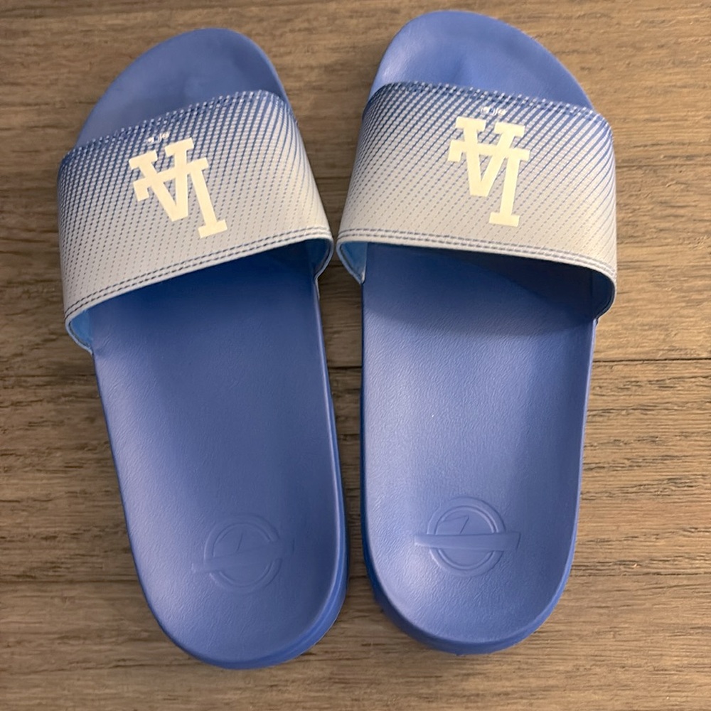 NEW [ISlide] Los Angeles Dodgers MLB Gradient Motto Slide Sandals Men’s Sz 7/8 - Picture 4 of 11